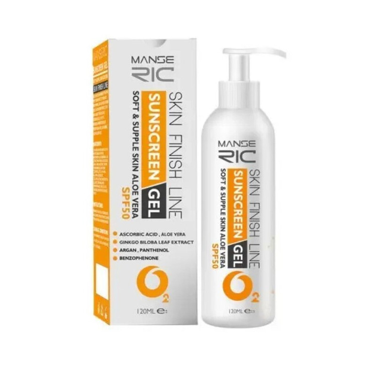ژل ضد آفتاب مانسریک با 50 SPF حجم 120 میلی لیتر