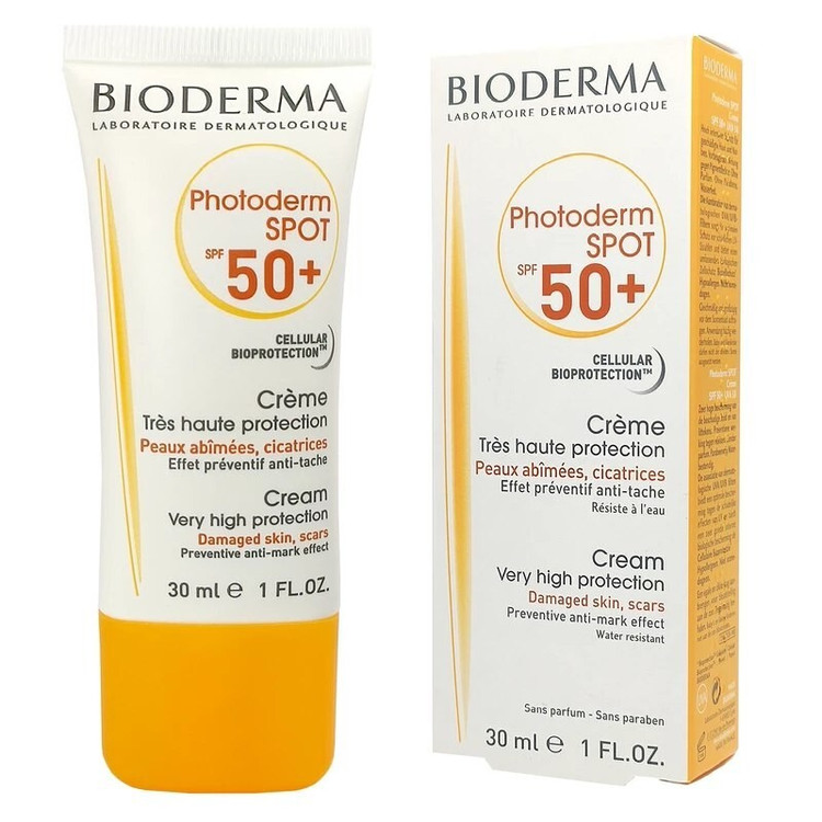 کرم ضد آفتاب بیودرما مدل Photoderm spot SPF 50 حجم 30 میلی لیتر
