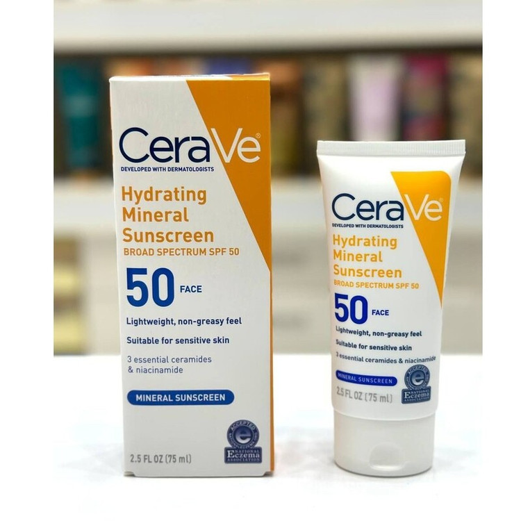 ضدآفتاب بدون رنگ فلوئید سراوی CeraVe با SPF50 مدل mineral